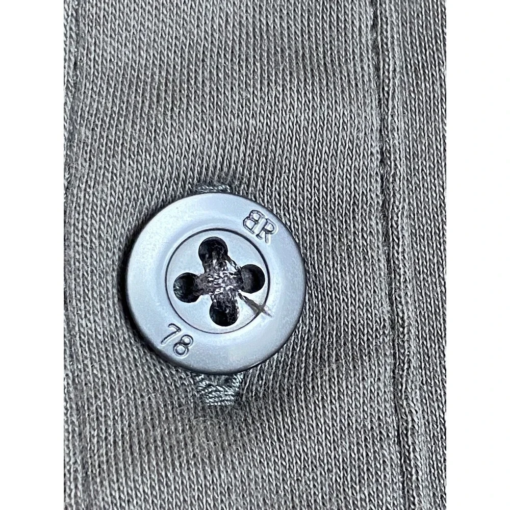 Banana Republic Mens Luxury Touch Polo Short Sleeve Grey Shirt XL